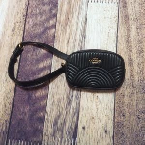 Black Coach Belt Bag With Deco Quilting NWOT